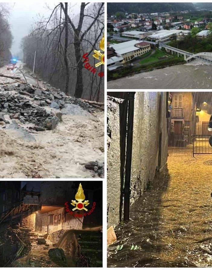Allerta rossa in Valsesia: le strade e i ponti chiusi a causa del maltempo