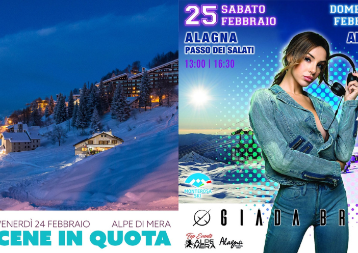 Monterosa: Questo weekend “Cene in quota” e “Dj Set altissimi”