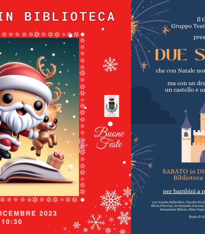 A Grignasco “Dicembre in Biblioteca”: due eventi da non perdere.
