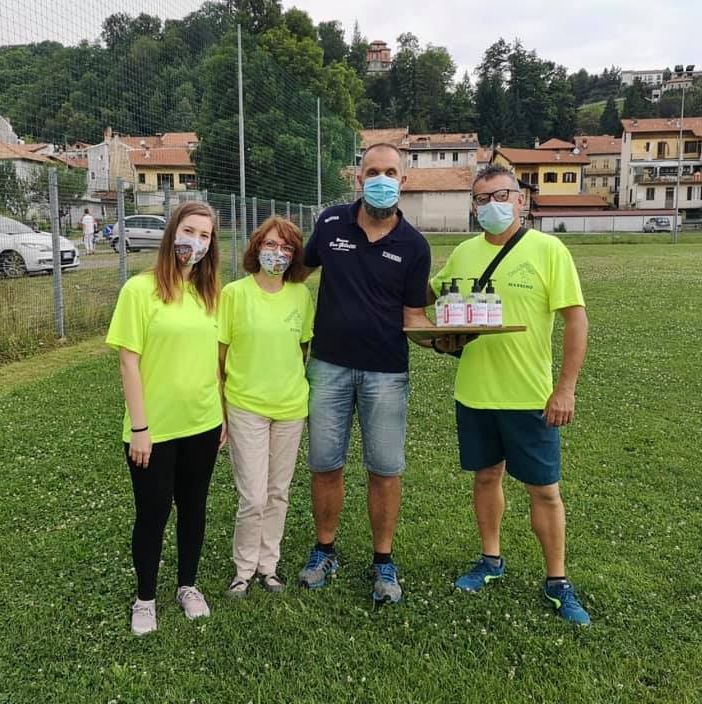 A Pray il Parco Bau dona igienizzanti agli atleti
