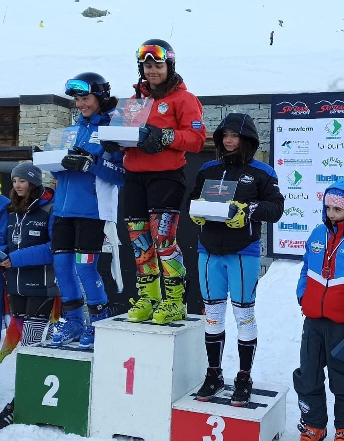 Podio Allieve Trofeo Ski Team Valsesia (Foto sito FISI)