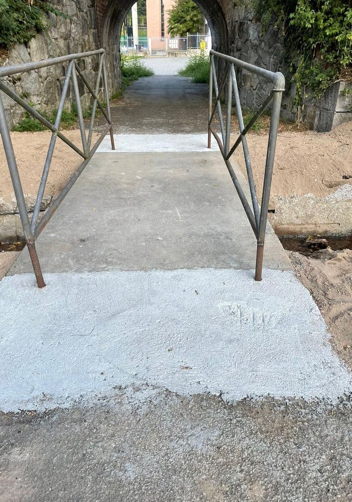 Quarona: Intervento sul ponticello nella zona commerciale