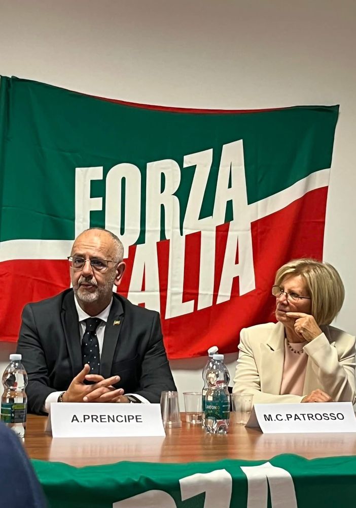 Il segretario provinciale di Forza Italia Antonio Prencipe e la vice segretaria provinciale Maria Cristina Patrosso