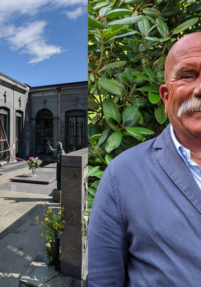 Maltempo a Crevacuore, grondaia del cimitero piegata dal vento. Sindaco: “Pochi danni, siamo stati graziati”