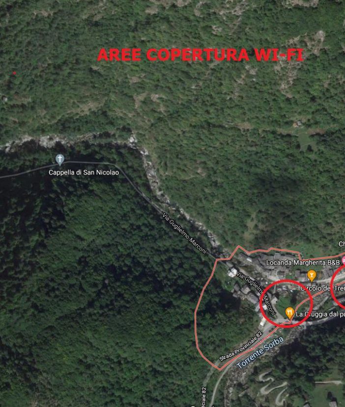 Rassa: Aree copertura wi-fi free