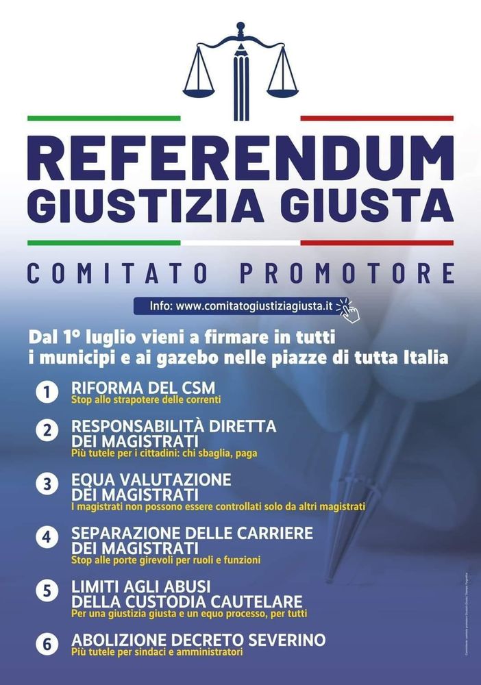 Lega Salvini Premier Vercelli: Raccolta firme per la riforma della giustizia