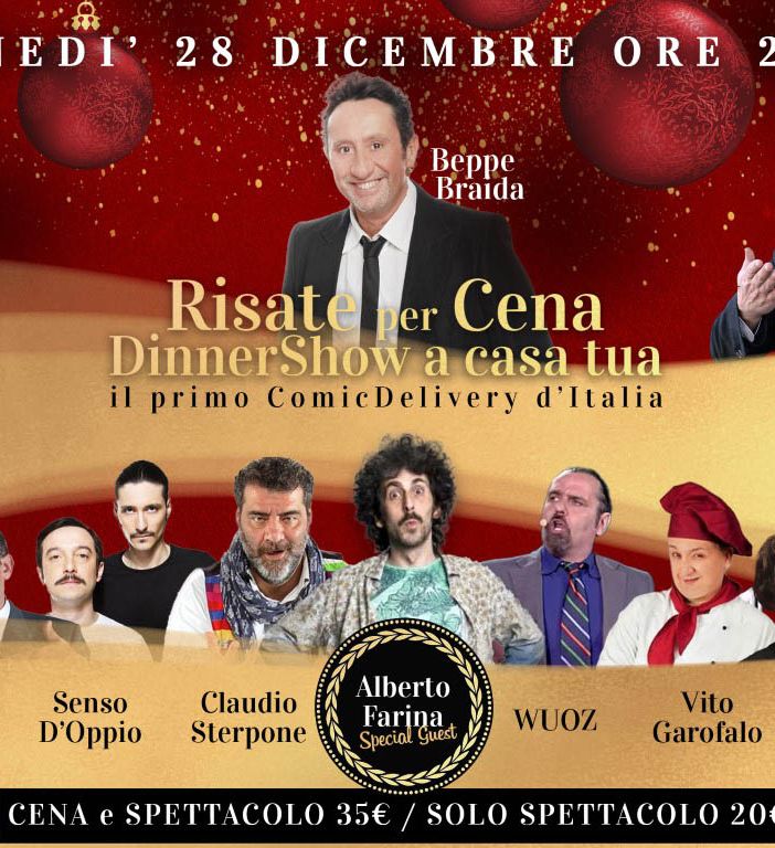 PIANEZZA (TO): AL VIA ‘RISATE PER CENA’, IL PRIMO ‘COMIC DELIVERY’ ITALIANO