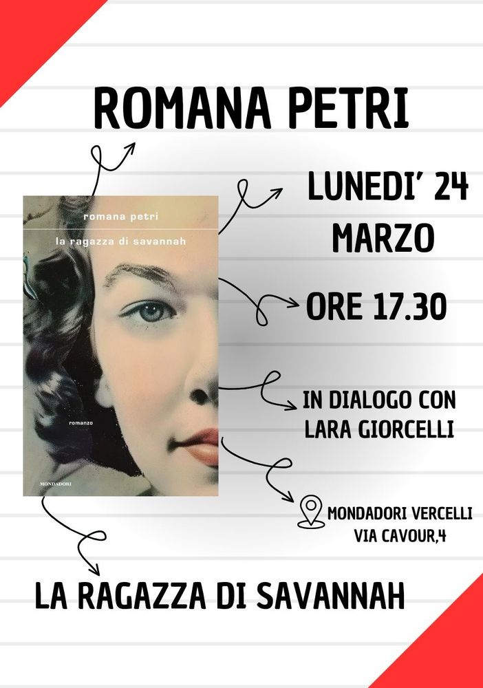 Vercelli: si presenta il libro “La ragazza di Savannah” presso il Mondadori Bookstore.
