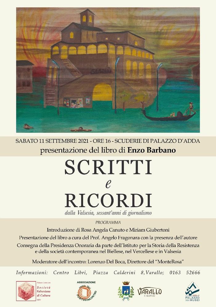 A Varallo la presentazione del libro di Enzo Barbano