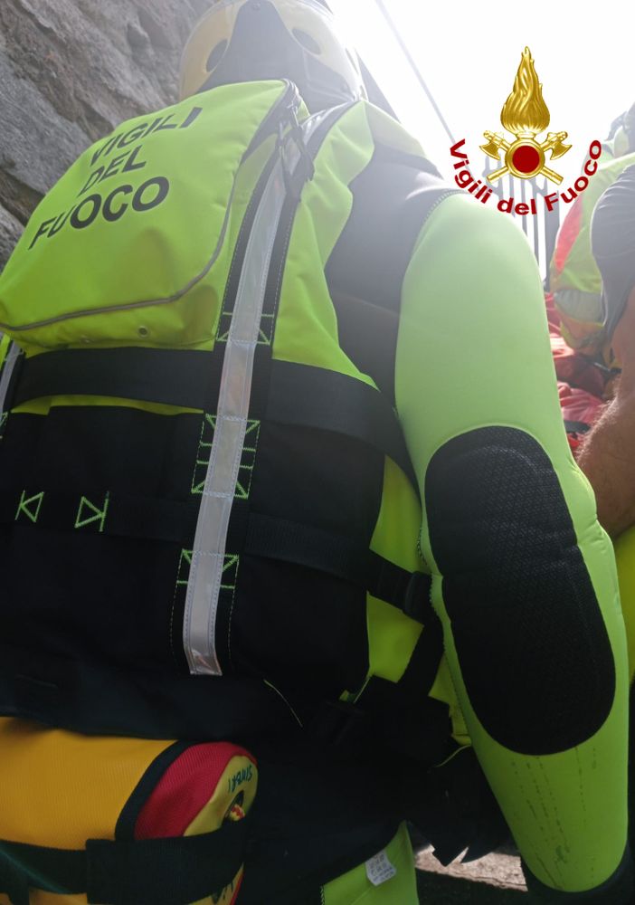 Persona soccorsa nel torrente Sermenza