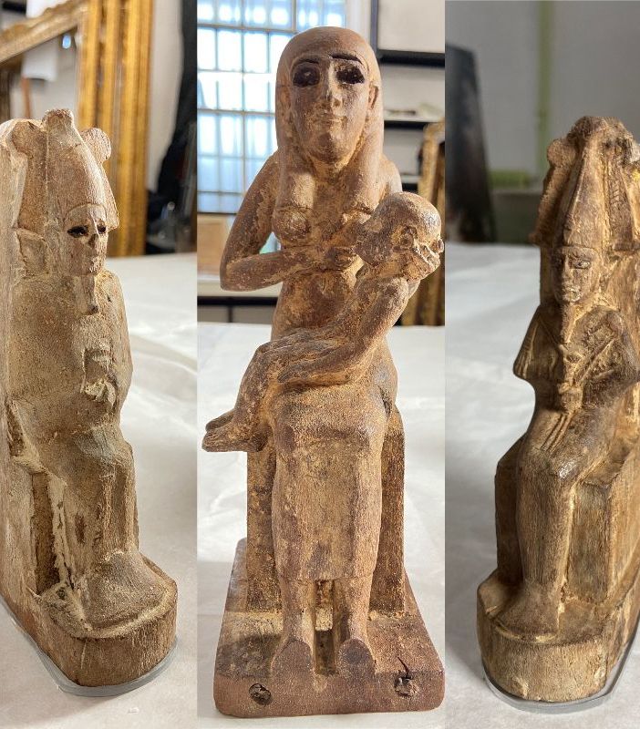 Restaurate le statuette egizie del Museo Calderini