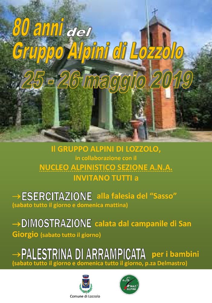 Gli Alpini di Lozzolo a festa per gli 80 anni di fondazione