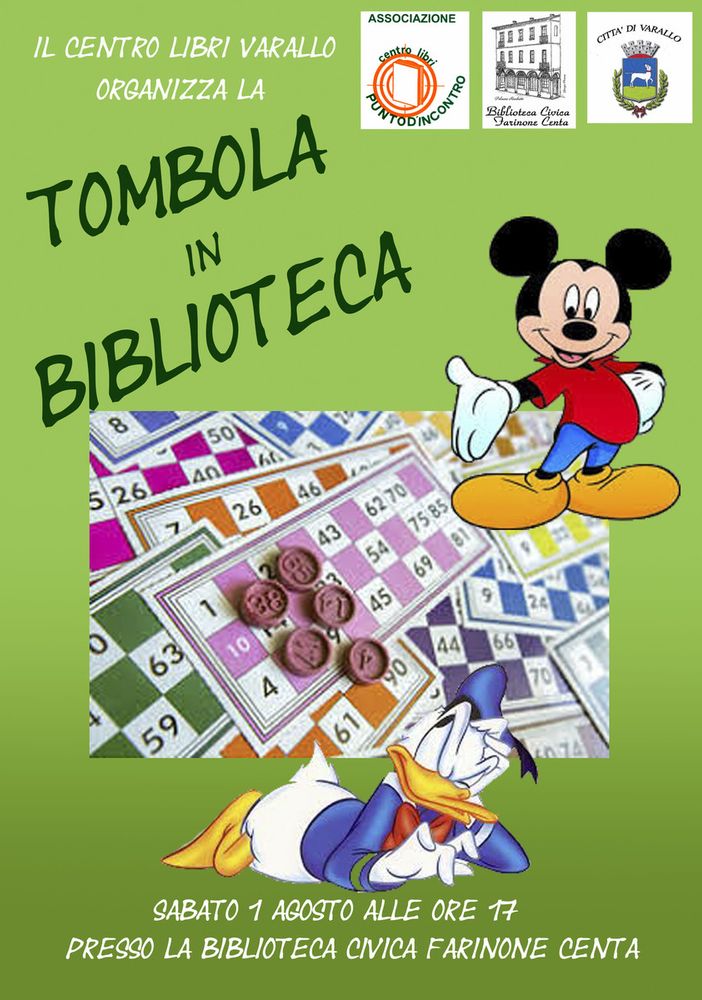 A Varallo arriva la Tombola in Biblioteca per i più piccoli