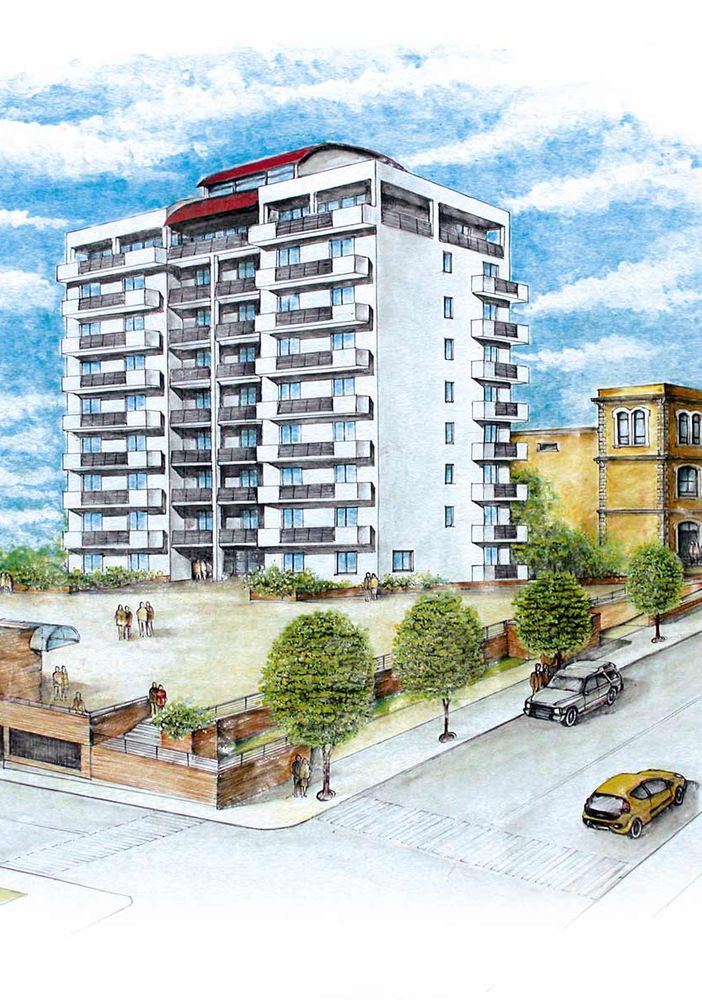 Torre del Viale nel progetto prima del fallimento Sicer