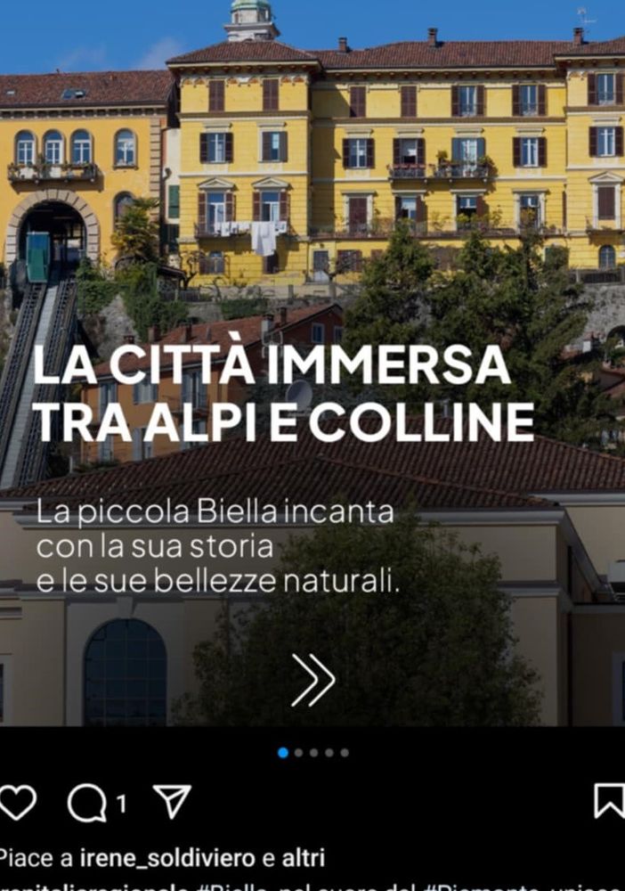 Trenitalia promuove Biella sulla sua pagina Instagram