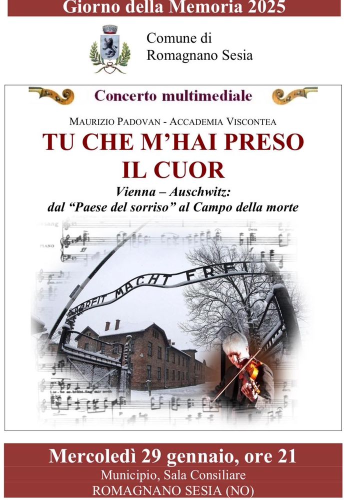 Romagnano: Un concerto multimediale per la Giornata della Memoria