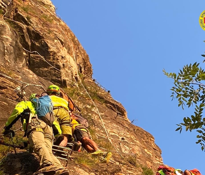 Varallo, escursionista bloccato in parete: salvato dal Soccorso Alpino