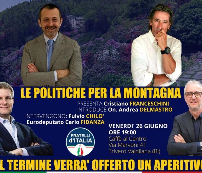 Fratelli d'Italia, incontro pubblico a Valdilana. Franceschini: “Si parlerà di politiche per montagna”