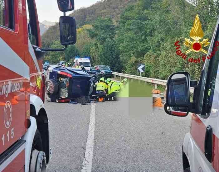 Varallo: Incidente sulla SP299, ci sono feriti