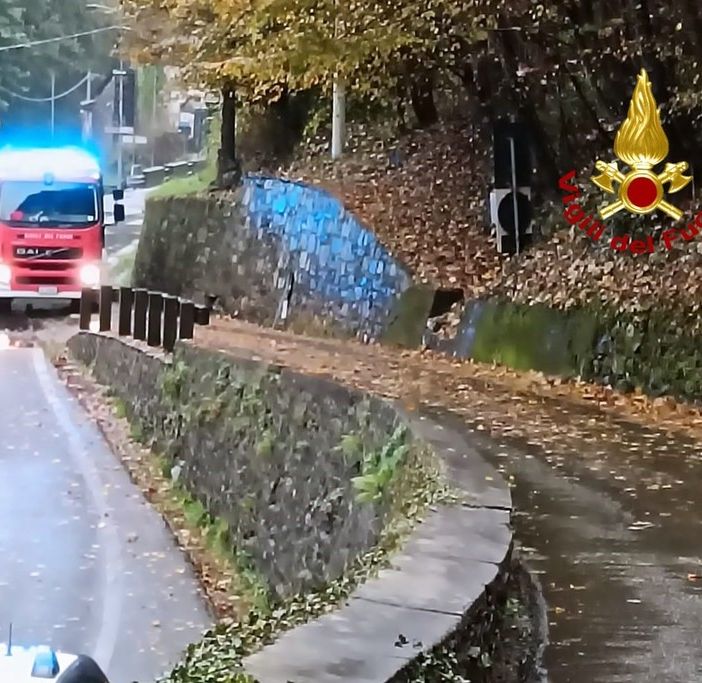 Vigili del fuoco in azione ad Arboerio di Varallo