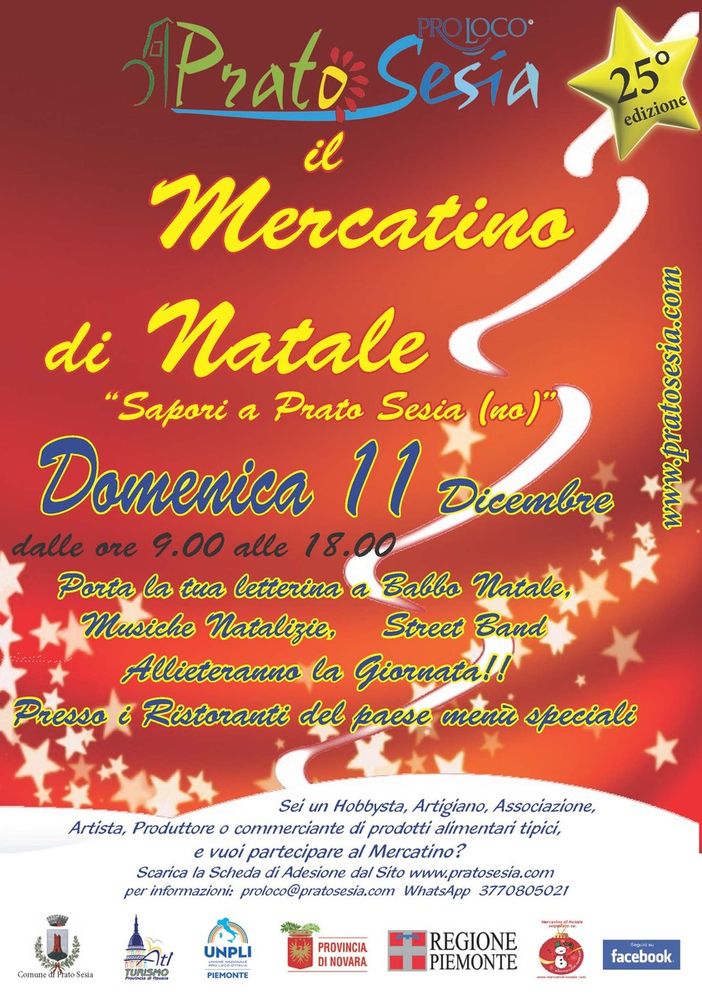 A Prato Sesia in preparazione il mercatino di Natale dell'11 dicembre