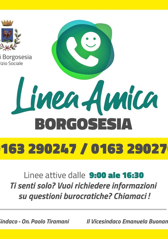Linea amica e supporto psicologico: Borgosesia in soccorso ai cittadini in ansia da COVID-19