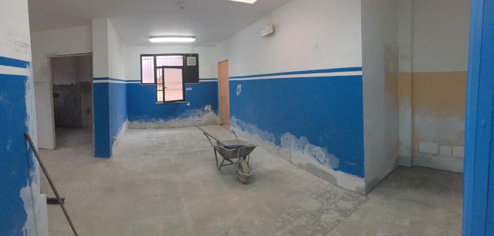 Spogliatoi di San Secondo a Borgosesia: lavori in corso FOTO