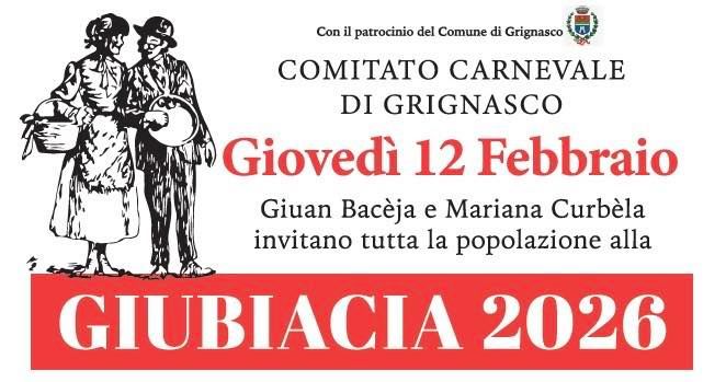 Grignasco si prepara alla Giubiacia 2026: appuntamento il 12 febbraio Grignasco si prepara alla Giubiacia 2026: appuntamento il 12 febbraio