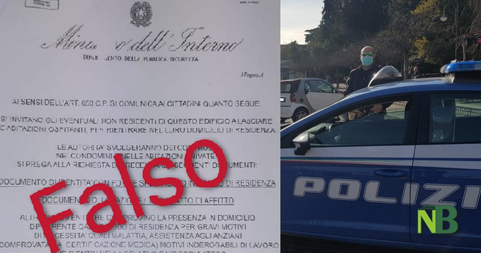 “I non residenti lascino le abitazioni. Controlli in atto”. ATTENZIONE ai falsi volantini intestati al Viminale
