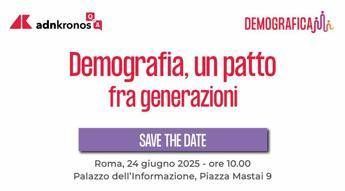 'Demografia, un patto fra generazioni', il 24 giugno l'evento Adnkronos Q&A 'Demografia, un patto fra generazioni', il 24 giugno l'evento Adnkronos Q&A