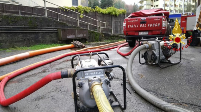 Pioggia e allagamenti: interventi a raffica dei Vigili del Fuoco