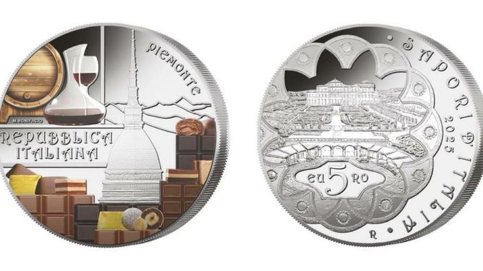Barolo e Cioccolato del Piemonte nella nuova moneta della Zecca dello Stato FOTO e VIDEO