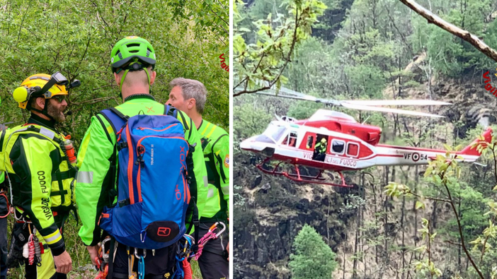 Valsessera, recuperato l'uomo caduto nel torrente: l'operazione dei Vigili del Fuoco