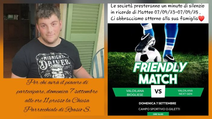 In ricordo di Matteo Senfet, messa a Roasio e minuto di silenzio a Valdilana In ricordo di Matteo Senfet, messa a Roasio e minuto di silenzio a Valdilana