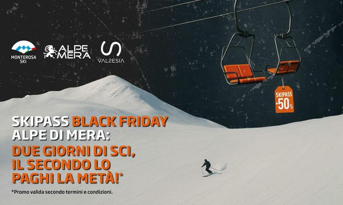 Skipass, Black Friday all’Alpe di Mera: la seconda giornata è a metà prezzo