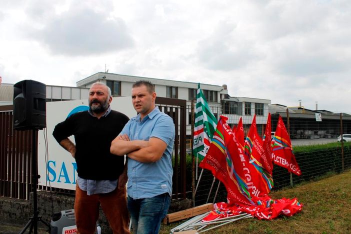 Rappresentanti dei sindacati Cisl, Michele De Bonis e Filctem Cgil, Alan Orso Manzonetta