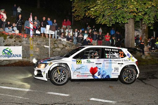 Rally Lana 2022, Pierangelo Tasinato con il freno a mano tirato Rally Lana 2022, Pierangelo Tasinato con il freno a mano tirato