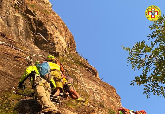 Varallo, escursionista bloccato in parete: salvato dal Soccorso Alpino