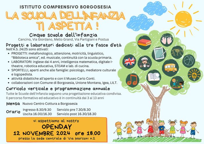 Open day il 12 novembre delle scuole di Borgosesia