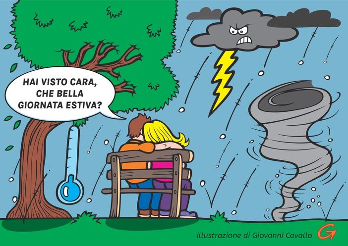 Estate valsesiana 2025: romantici sotto la grandine - Illustrazione di Giovanni Cavallo Estate valsesiana 2025: romantici sotto la grandine - Illustrazione di Giovanni Cavallo