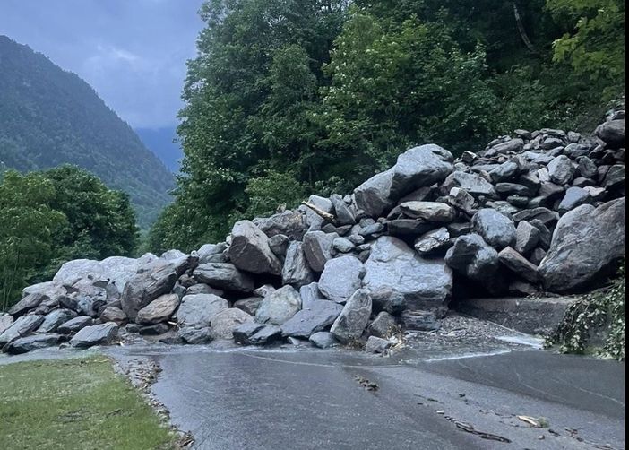 Ad Alagna e Riva Valdobbia strade chiuse Ad Alagna e Riva Valdobbia strade chiuse