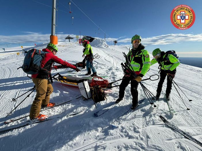 Soccorso Alpino, 30 operatori a Bielmonte per esercitazioni e addestramenti su pista FOTO