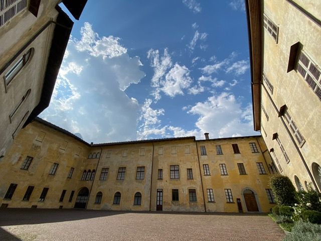 Il cortile del Palazzo dei Musei di Varallo