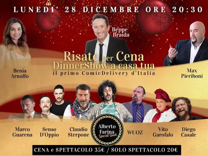 PIANEZZA (TO): AL VIA ‘RISATE PER CENA’, IL PRIMO ‘COMIC DELIVERY’ ITALIANO