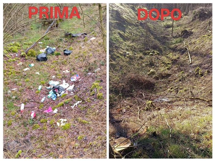 Gattinara, rimossi rifiuti abbandonati vicino ai ruderi di San Sebastiano