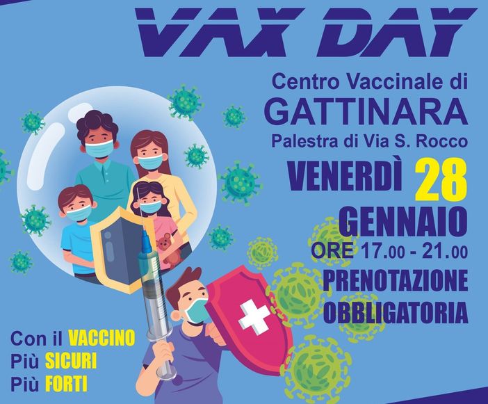 Gattinara, venerdì 28 gennaio il vax day al centro vaccinale di via San Rocco Gattinara, venerdì 28 gennaio il vax day al centro vaccinale di via San Rocco