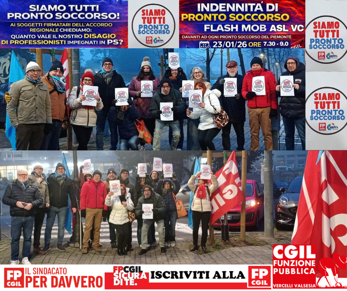 Indennità di pronto soccorso, flash mob anche a Vercelli: “Siamo tutti Pronto Soccorso” Indennità di pronto soccorso, flash mob anche a Vercelli: “Siamo tutti Pronto Soccorso”