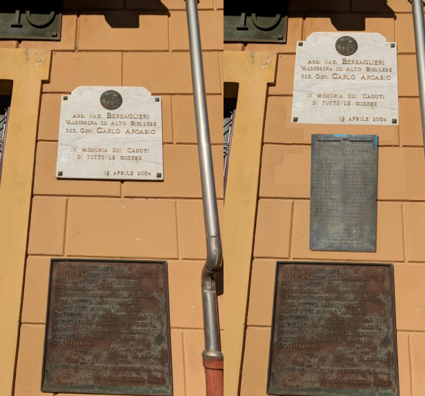 Crevacuore, torna esposta sulla facciata del Municipio la lapide salvata dalla distruzione Crevacuore, torna esposta sulla facciata del Municipio la lapide salvata dalla distruzione