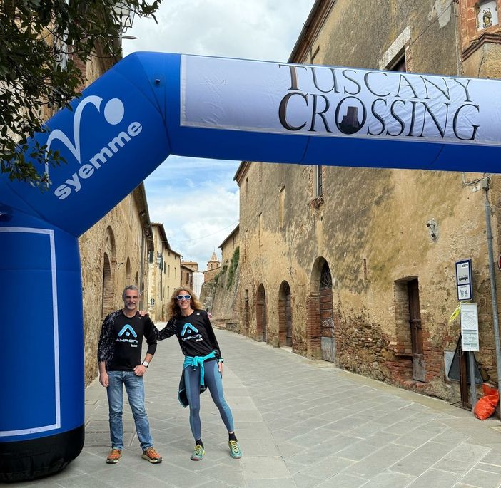 Trail in Toscana: la coppia valsesiana Beccaria-Carbone brilla anche in vacanza. Trail in Toscana: la coppia valsesiana Beccaria-Carbone brilla anche in vacanza.