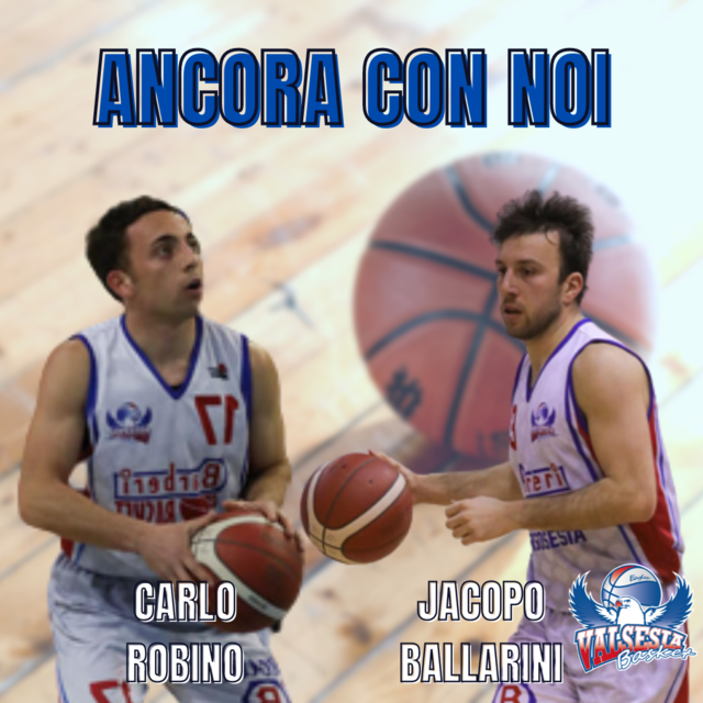 Barberi Valsesia Basket: Riconfermati Ballarini e Robino Barberi Valsesia Basket: Riconfermati Ballarini e Robino